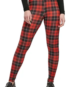 Leggings - Ladies Soft AOP Leggings - XS bis 4XL - für Damen - Größe 3XL - rot - Frauen - female - Urban classics - FashionsVida