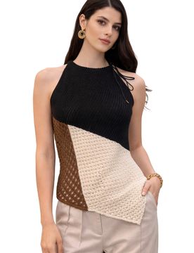 TOP in maglia Donna Akep BICOLORE