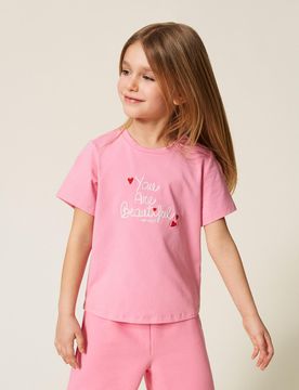 T-shirt pour fille avec broderie