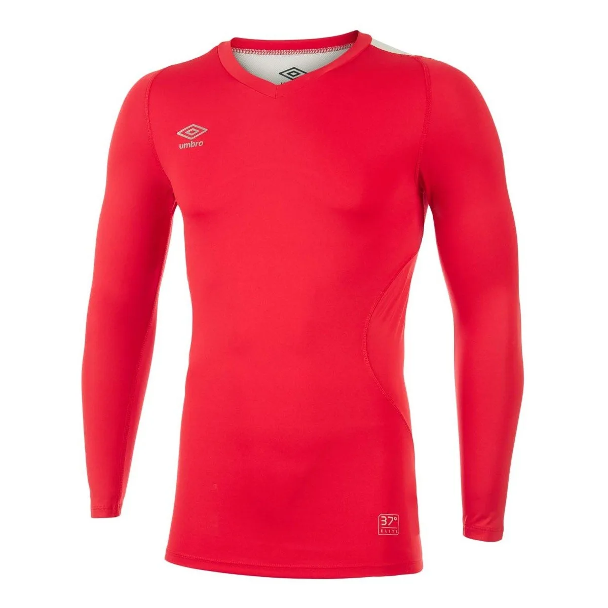 Mens Elite V Neck Base Layer Top (Vermillion) - Multicolour - Size 2xl - Umbro - FashionsVida