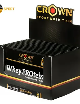 Sport Nutrition Proteine Del Siero Del Latte Plus Biscotti Di Wafer 27g 10 Unità Black - Crown - FashionsVida