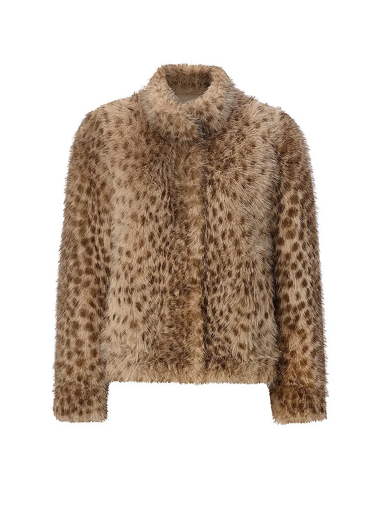 Veste imitation fourrure marron 42 - Richroyal - FashionsVida