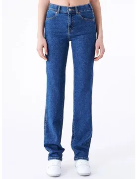 Womens Cape Dark Plain Lexy Straight Jean - Female - Navy - W28 L32 - Dr. Denim - FashionsVida