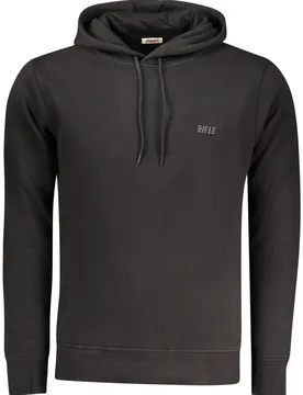Herren LANGARM-KAPUZENPULLOVER Schwarz RFF017_NENERO