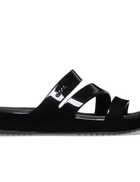 Getaway patent strappy chanclas mujer Negro (37-38)
