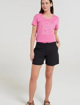 Bayside' Womens Shorts Uv Protect Max Breathable Summer Casual Comfy Bottoms Black Cotton - Size 10 Uk - Mountain Warehouse - FashionsVida