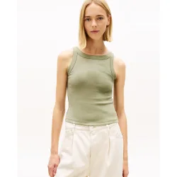 Camiseta de mujer sin mangas de corte slim
