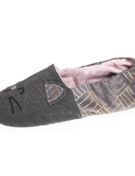 Chaussons slippers 3D Gris chiné foncé gris chiné foncé 35/36