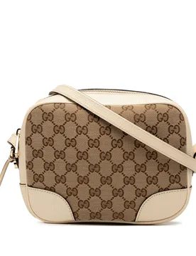 Womens Pre-Owned Gg Canvas Bree Crossbody - Ivory Textile - One Size - Gucci - FashionsVida