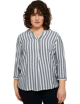 Blusa de mujer a rayas y mangas francesa - Tom Tailor - FashionsVida