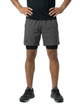 Pantaloni Corti 2 In 1 Gray XL - Givova - FashionsVida