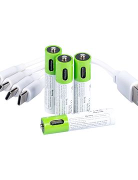 Batterien AAA Micro 400 mAh, wiederaufladbar, 4 Stück gruen
