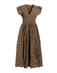 Midi-Kleid Damen Khaki 32 Damen