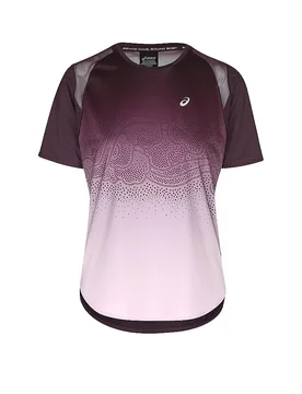 Maglietta da running da donna Road Fade rosso scuro XS - Asics - FashionsVida