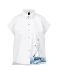 Marc Cain Blouse bleu clair 40