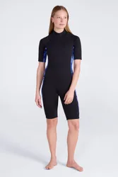 Shorty Printed Womens Wetsuit - Purple - Purple - Size: 12-14