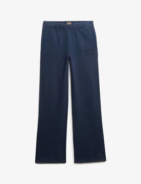 Superdry Women's Farblich Abgestimmte Athletic Jogginghosen mit Weitem Bein Marineblau - Größe: 44