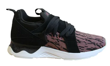 Tiger Gel-Lyte V Sanze Mens Black Trainers - Rose Leather - Size Uk 4