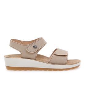 Sandali beige con sottopiede in pelle 42K23HC 38