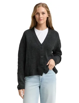 Cardigan 108350 Shale Grey Melange S - Tom tailor - FashionsVida