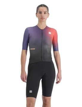 Tuta Da Gara A Maniche Corte Bomber Black / Violet - Sportful - FashionsVida