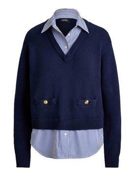 Maglione-pullover in cotone pettinato