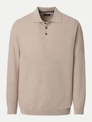 Casamoda Langarm Poloshirt Beige XL