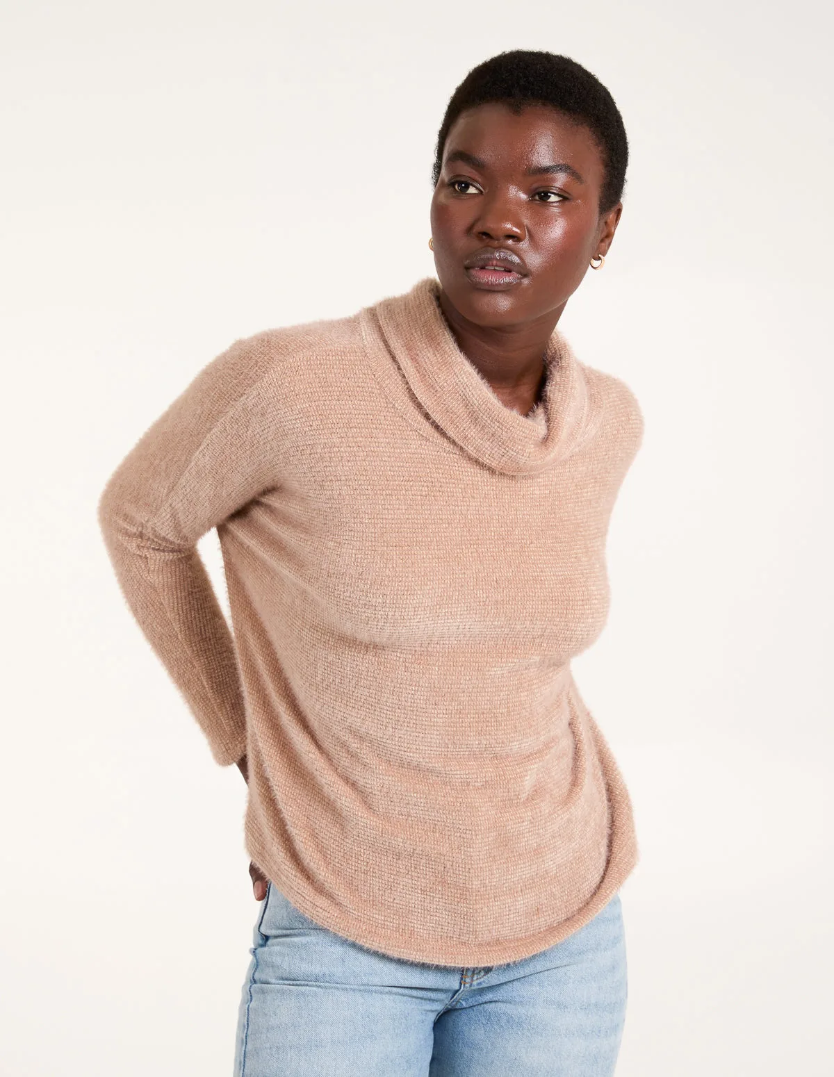 High Neck Jumper - S/M / Camel - female - Blue Vanilla - FashionsVida