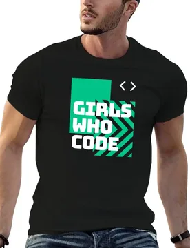 Girls Who Code - Green and White Programming T-Shirt Retro Style Print Casual Top - Aliexpress - FashionsVida