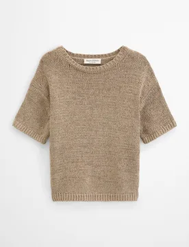 Jersey de mujer de manga corta suelto fabricado con una mezcla de algodón orgánico - MARC O'POLO - FashionsVida