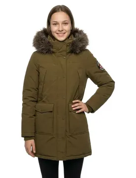 Giacca Everest Faux Fur Dark Olive M