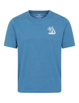 Sail Boat Mens Graphic T-Shirt - Blue - Mountain Warehouse - FashionsVida