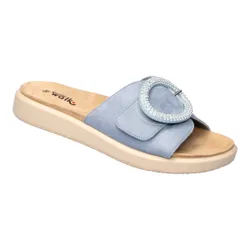 Bequem-Klettpantolette „Emma“ 41 blau