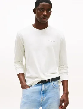 Camiseta de hombre TJM Slim Chest Linear LS Tee de - Tommy Jeans - FashionsVida