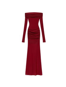 Off shoulder Xena Donna con drappeggio