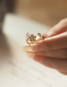 New Euro-Japanese Sakura Peach Blossom Vintage Enamel Open Ring - Fusion Fashion High Luster Jewelry - Aliexpress - FashionsVida