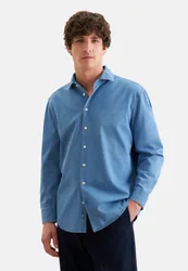Regular Denimhemd Denim Blau 47