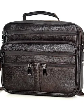 New Arrival Men Shoulder Bag Men's Genuine Leather Messenger Bag Boy Coffee Middle Size Handbags Tote Natural Skin Men Briefcase - Aliexpress - FashionsVida