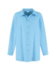 Damen Strandbluse hellblau S/M W