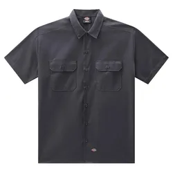 Chemise à Manches Courtes Work Charcoal Grey S