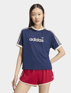Womens T-shirt Lineare IN Mesh - Blu, blu blu Donna taglia L - Adidas - FashionsVida