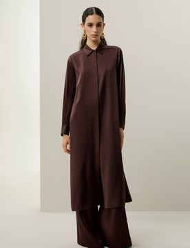 Donna Pantaloni a Zampa Larga in Seta Stretch Eleganti XS