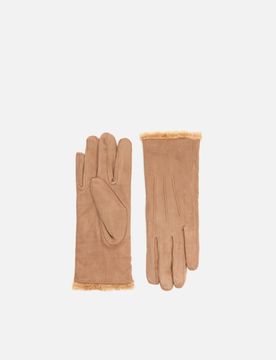 Misako Carla Gants en daim Camel