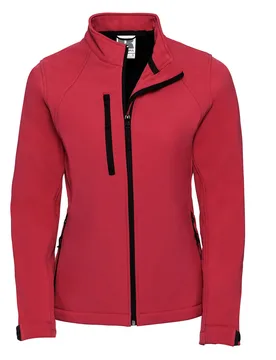 Womens/ladies Soft Shell Jacket (Classic Red) - Size Medium - Russell athletic - FashionsVida