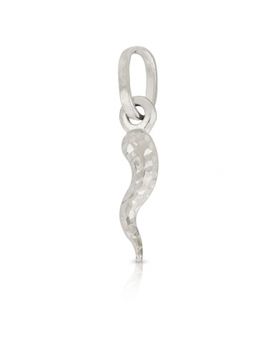 Ciondolo Portafortuna Corno Napoletano Oro Bianco GL101133
