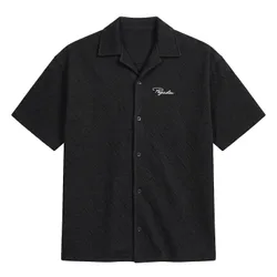 Jovren Structured Shirt Black / White S Herren