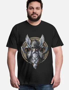 Viking Warrior God Odin 0414 Nordic Gift T-Shirt Viking Runes Norse Myths Graphic clothes All size tops S-6XL - Aliexpress - FashionsVida