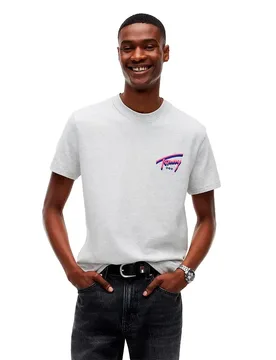 T-shirt à Manches Courtes Dm0dm23542 Ice Grey Heather L - Tommy Jeans - FashionsVida