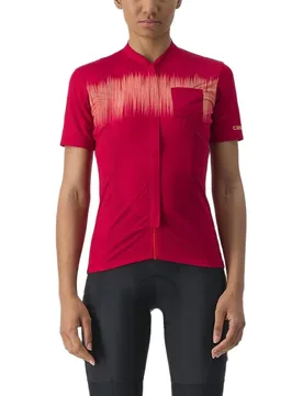 Maglia A Maniche Corte Unlimited Sentiero 2 Dark Red - Castelli - FashionsVida