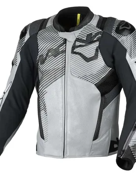 Giacca Moto Ignite Grigio Nero Arancio taglia 48 - Macna - FashionsVida